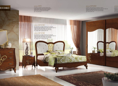 Schlafzimmer Bett Nachttisch Kleiderschrank Kommode Spiegel Neu Luxus Set 6tlg